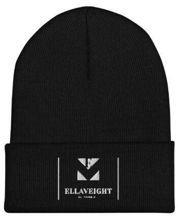 EllaVeight WHITE STITCH Cuffed Beanie